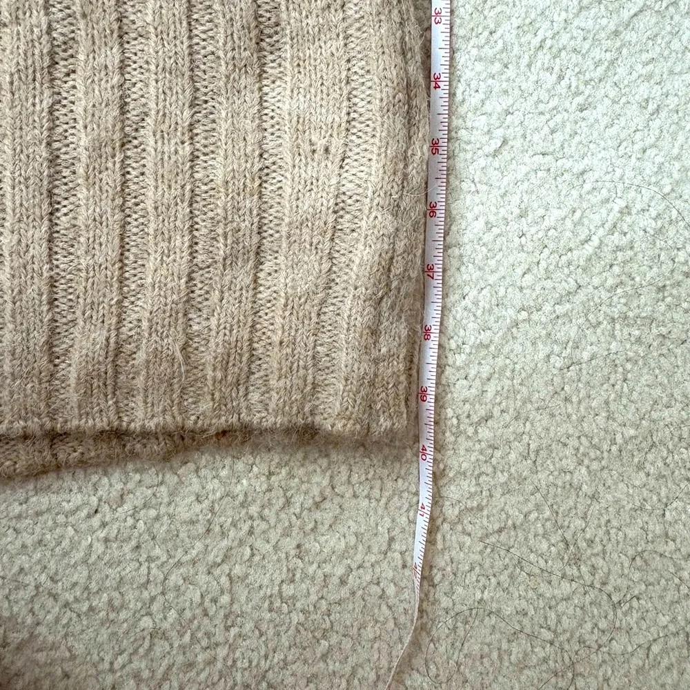 Anthropologie Long sleeve oversized turtleneck belted sweater midi dress, sz XSP - Picture 6 of 13